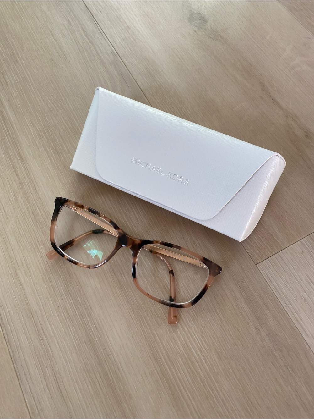 Michael Kors Light Tortoise Shell Square Glasses